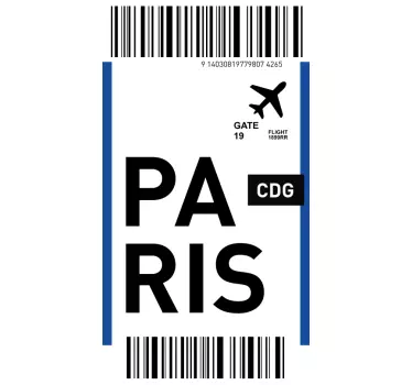 Adesivo Samsung Biglietto aereo per parigi - TenStickers