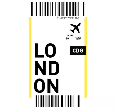 Adesivo Samsung biglietto aereo per londra - TenStickers