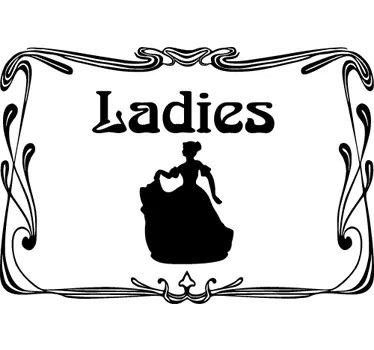 Adesivo per WC segnale donne vintage - TenStickers
