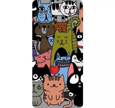 Adesivo Samsung collezione amici felini - TenStickers