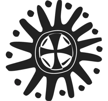 Adesivo geometrico forma di sole stilizzata - TenStickers