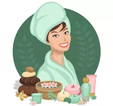 Sticker decorativo tema spa - TenStickers