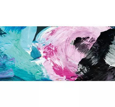 Carta adesiva per mobili onde di colore astratte - TenStickers