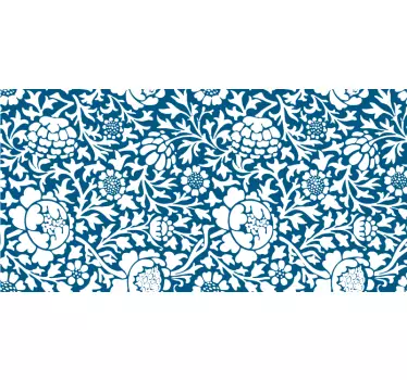 Carta adesiva per mobili floreale blu e bianco - TenStickers