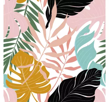 Adesivo per mobile Motivo floreale astratto colorato - TenStickers