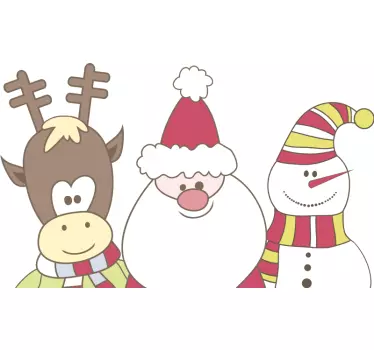 Vetrofania Natale personaggi - TenStickers