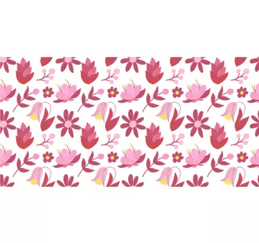 Carta adesiva per mobili motivo floreale rosa - TenStickers