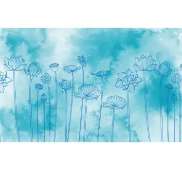 Carta adesiva per mobili elegante ispirazione floreale - TenStickers