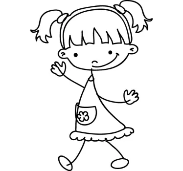 Sticker decorativo infantile bimba 20 - TenStickers