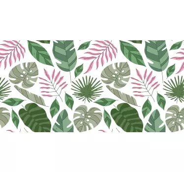 Carta adesiva per mobili stile tropicale foglioso - TenStickers