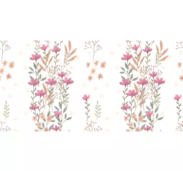 Carta adesiva per mobili composizione di elementi floreali - TenStickers