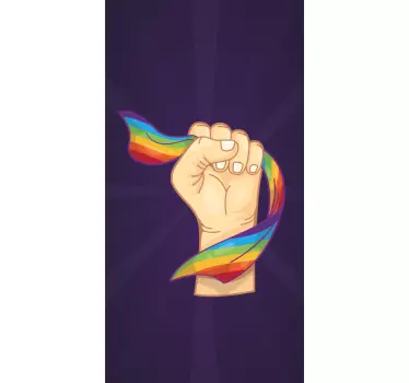 Adesivo Samsung pugno con arcobaleno - TenStickers