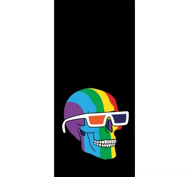 Adesivo Huawei teschio arcobaleno - TenStickers