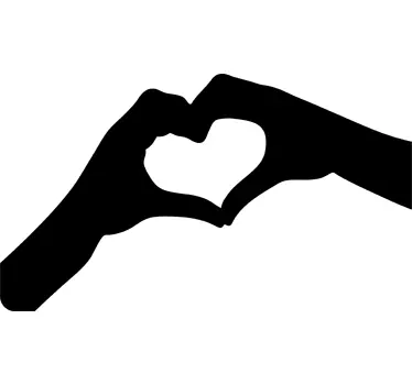 Adesivo per mac mani cuore - TenStickers