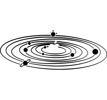 Adesivo per pc sistema solare - TenStickers