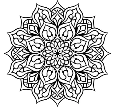 Adesivo geometrico motivo mandala elegante - TenStickers