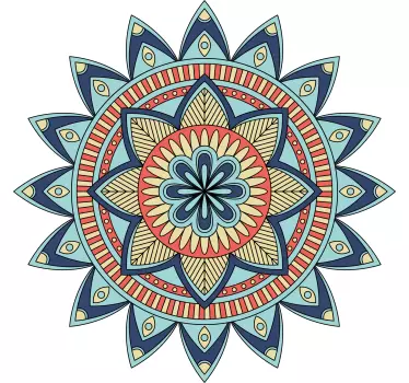 Adesivo geometrico motivo mandala vivido - TenStickers