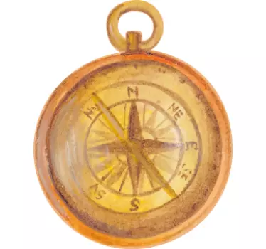 Adesivo per roulotte strumento di navigazione vintage - TenStickers