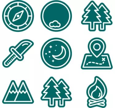 Adesivo per roulotte bussola e vette - TenStickers