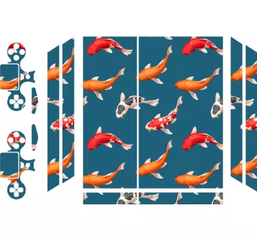 Adesivo ps4 motivo pesce koi - TenStickers