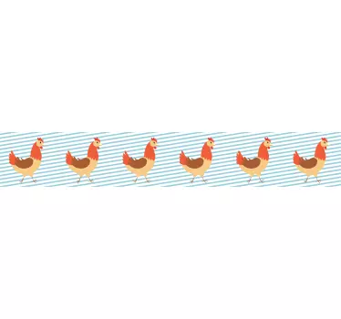 Greca adesiva polli a strisce - TenStickers