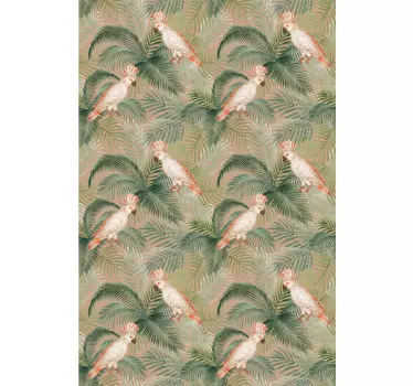 Adesivo per box doccia motivo tropicale cockatoo - TenStickers