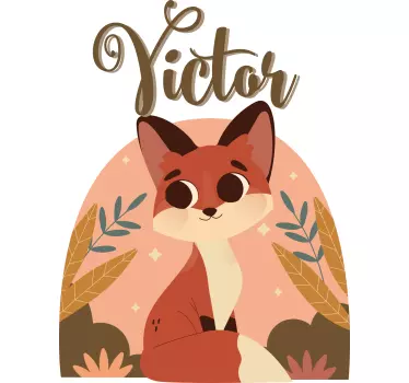 Adesivo neonato personaggio volpe amichevole - TenStickers