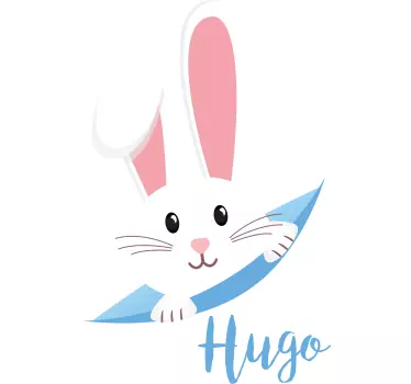 Adesivo neonato illustrazione con coniglietto adorabile - TenStickers