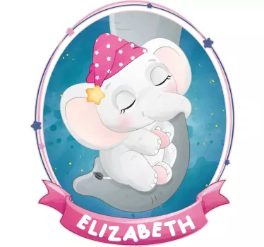 Adesivo neonato elefantino che dorme - TenStickers