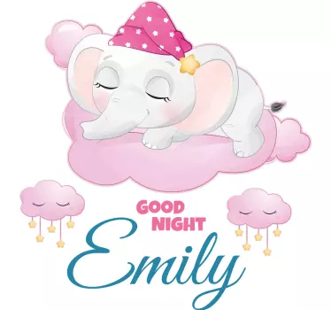 Adesivo neonato elefante della buonanotte - TenStickers