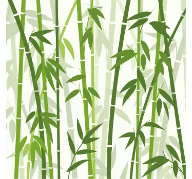 Adesivo per box doccia schermo doccia bamboo - TenStickers