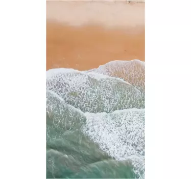 Adesivo per box doccia concetto onde oceaniche - TenStickers
