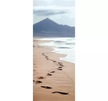 Adesivo per box doccia impronte sulla spiaggia - TenStickers