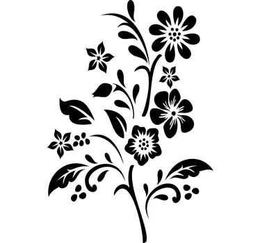 Adesivo per box doccia concetto vite floreale - TenStickers