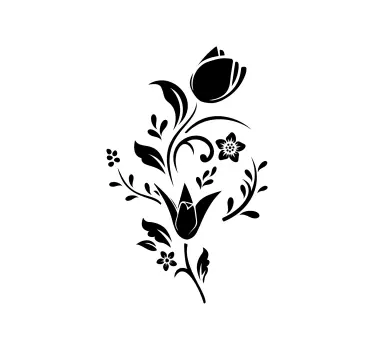 Adesivo per box doccia componente flora elegante - TenStickers