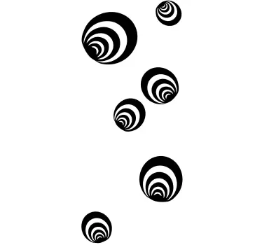 Adesivo per box doccia motivi a spirale fantasiosi - TenStickers