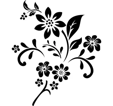 Adesivo per box doccia motivi floreali naturali - TenStickers