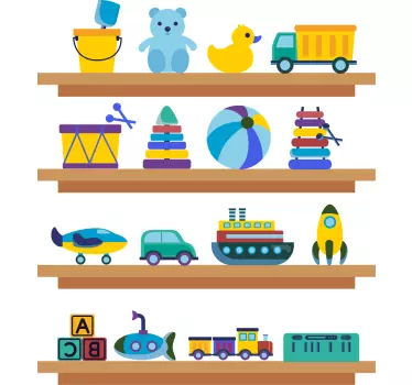 Adesivo neonato decorazione mensola giochi - TenStickers