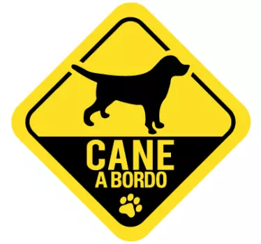 Adesivo per auto cane a bordo - TenStickers