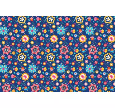 Carta adesiva per mobili motivo floreale colorato - TenStickers