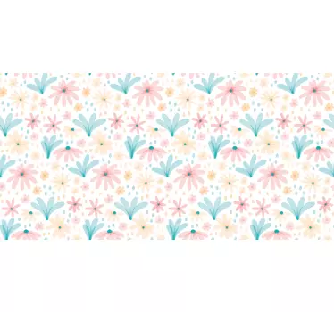 Carta adesiva per mobili composizione botanica pastello - TenStickers