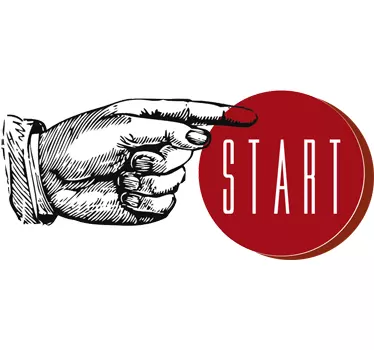 Wall sticker "premi start" - TenStickers