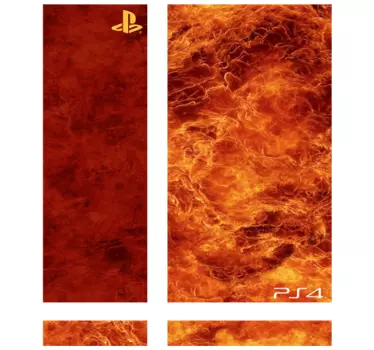 Adesivo PlayStation texture fuoco - TenStickers