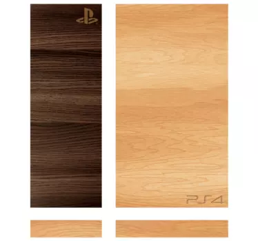 Adesivo Play Station texture legno - TenStickers