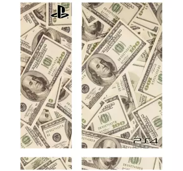 Adesivo Ps4 banconote dollari - TenStickers