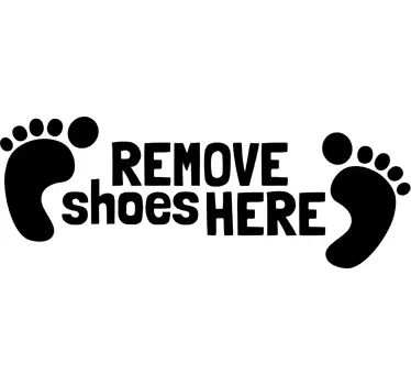 Sticker togli le scarpe - TenStickers