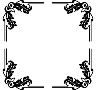 Adesivo per vetri con design a cornice - TenStickers