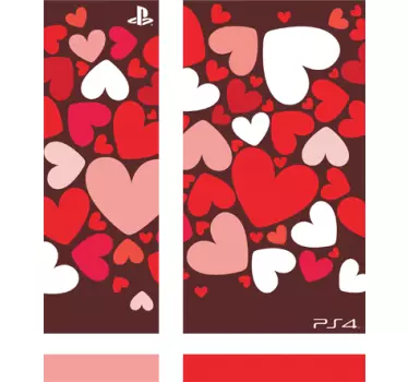 Adesivo Ps4 cuori - TenStickers