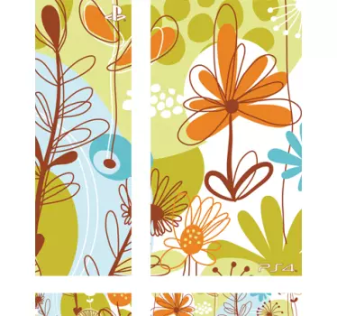Adesivo Ps4 texture floreale - TenStickers