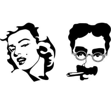 Adesivo murale rugby marilyn groucho - TenStickers